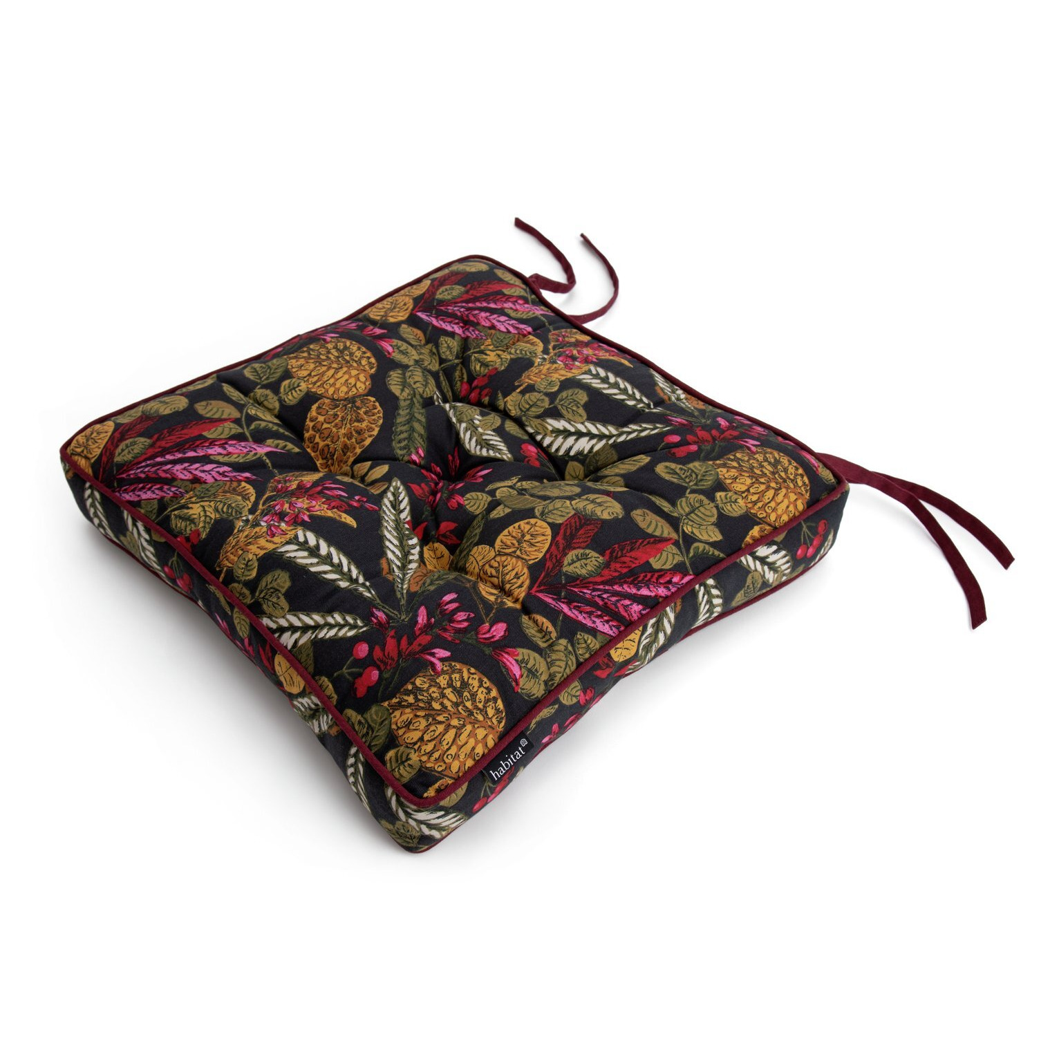 Habitat Winter Foliage Pack of 2 Seat Cushions by Argos