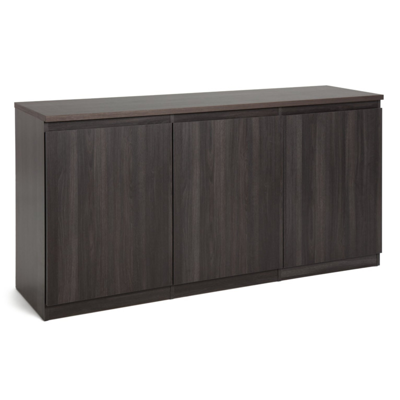 Habitat Jenson 3 Door Sideboard Black Brown by Argos
