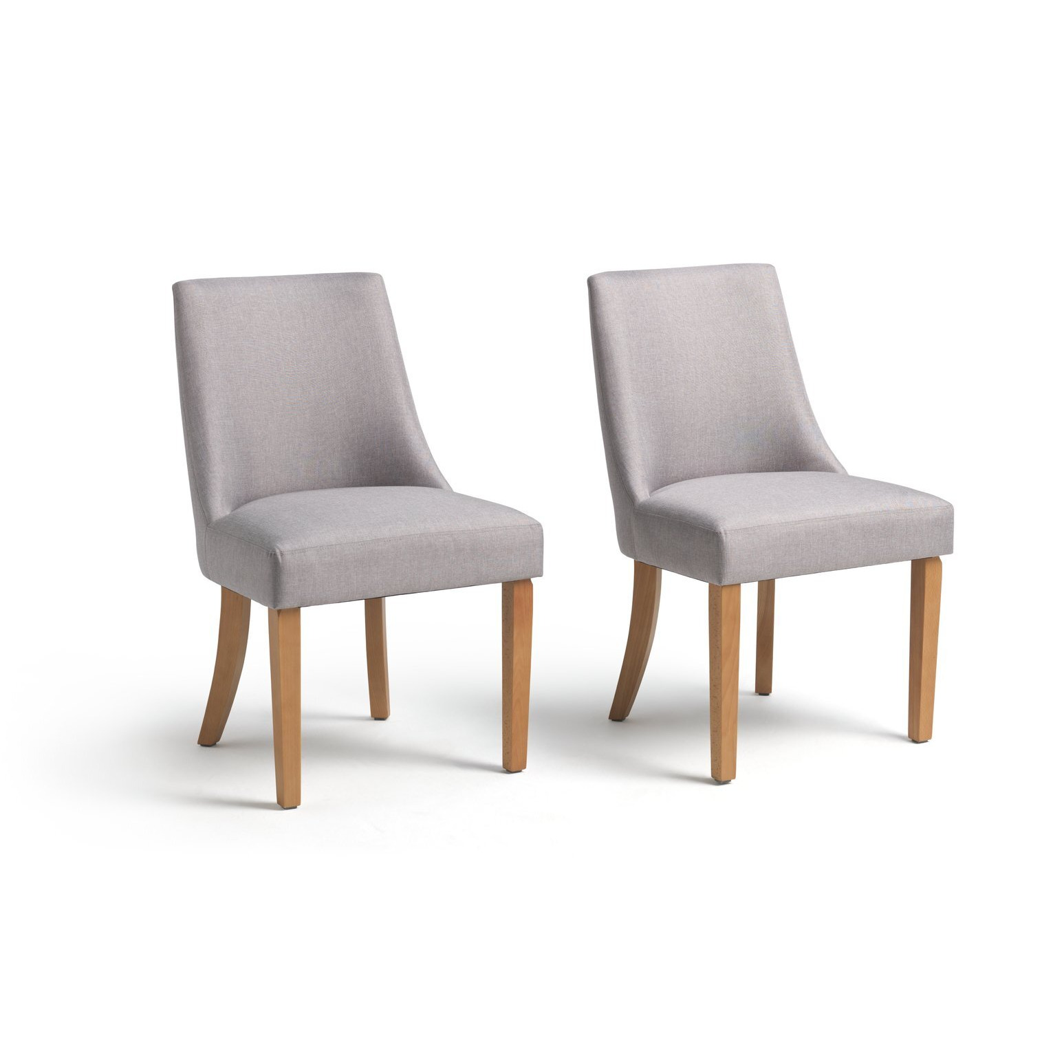 Habitat Alec Pair of Midback Dining Chairs Grey by Argos