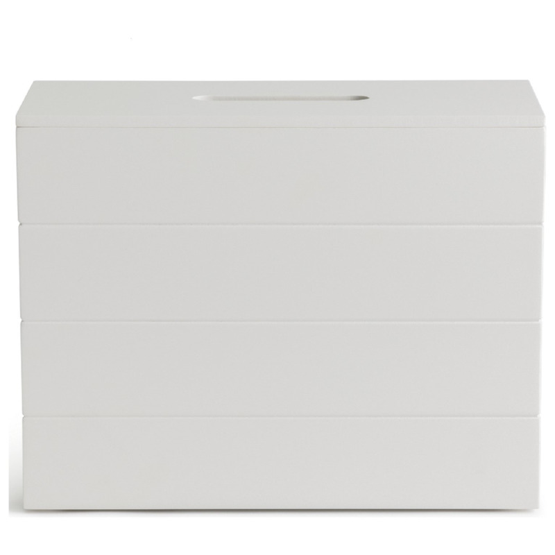 Habitat Tongue Groove Toilet Roll Store White by Argos