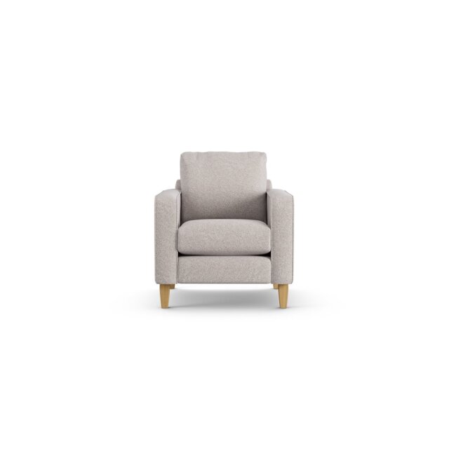 Habitat Flint Fabric Armchair - Natural- Ash Leg by Argos | ufurnish.com