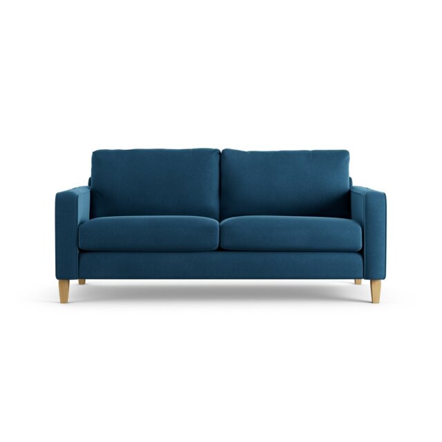 Habitat Flint Velvet 3 Seater Sofa - Ink Blue - Ash Leg by Argos ...