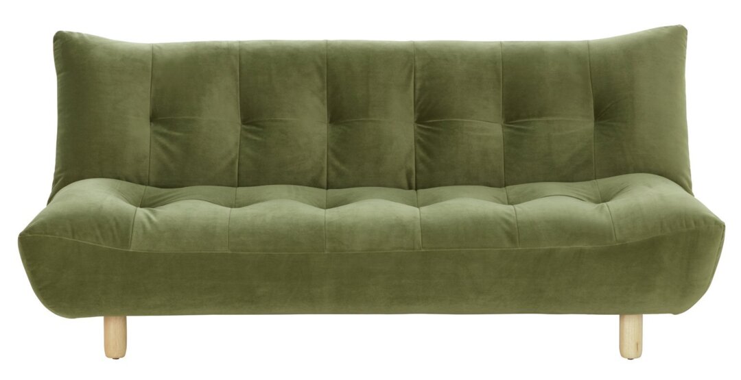 Habitat Kota 3 Seater Velvet Clic Clac Sofa Bed - Green by Argos