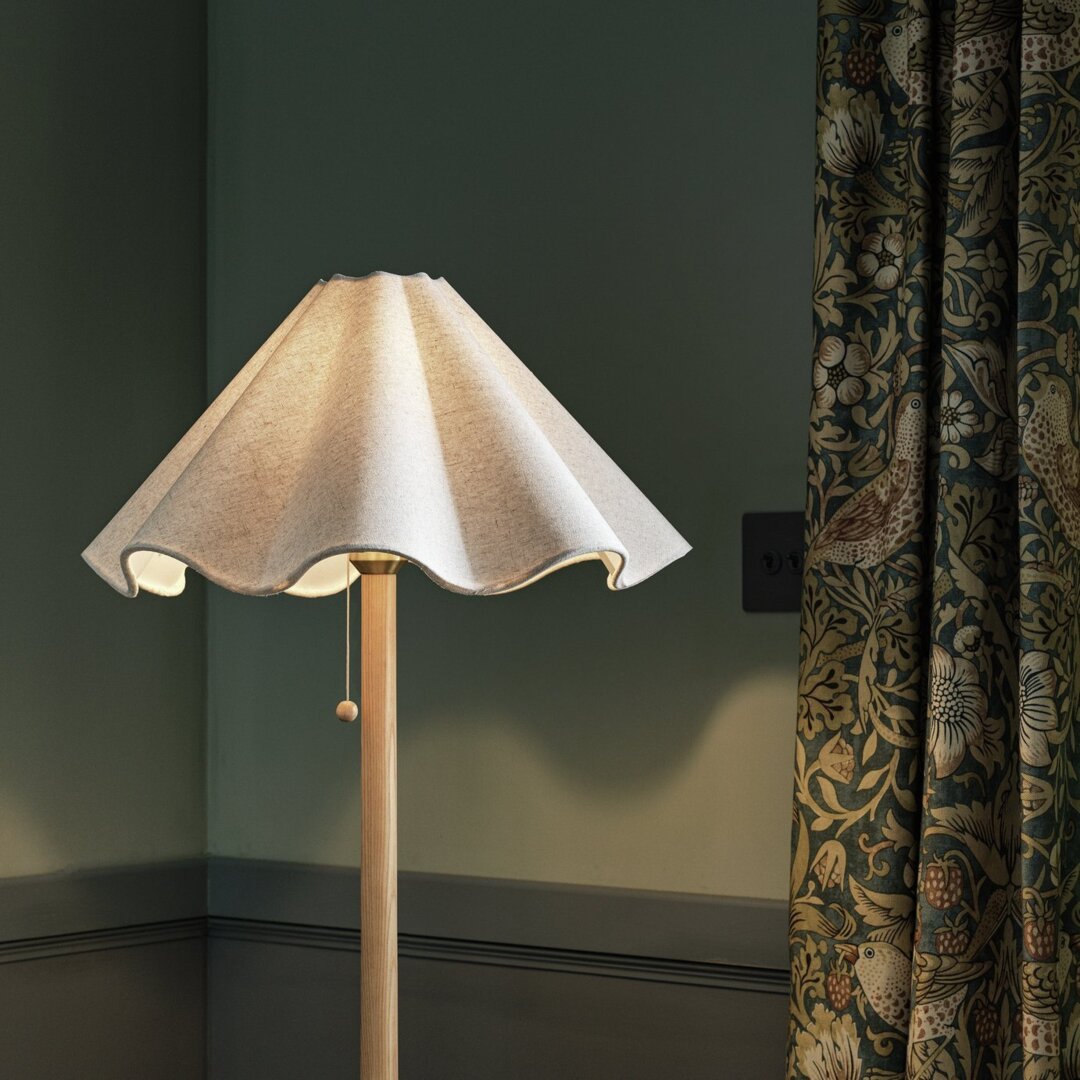 Habitat x Morris & Co. Faux Linen Wave Lampshade - Neutral by