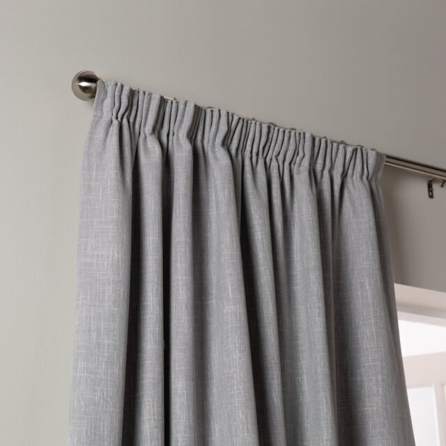 Habitat Blackout Plain Pencil Pleat Curtains - Dove Grey by Argos ...