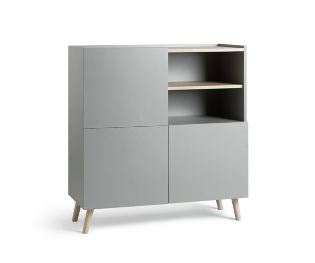 Habitat Skandi 3 Door Sideboard Grey Two Tone by Argos