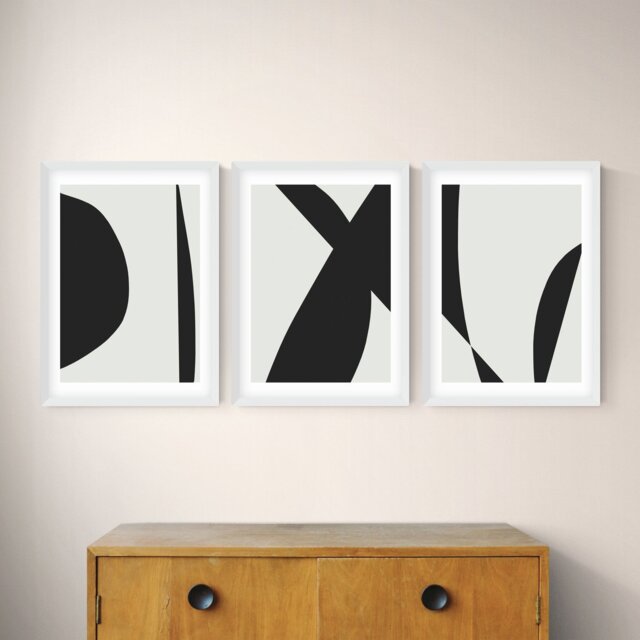 East End Prints Abstract White Frame Art Print Set - A2 by Argos ...