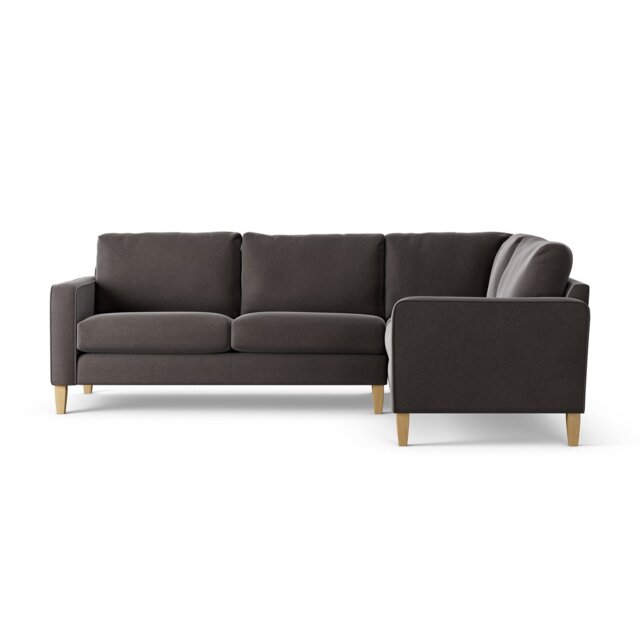 Habitat Flint Velvet Right Hand Corner Sofa - Slate Grey by Argos ...