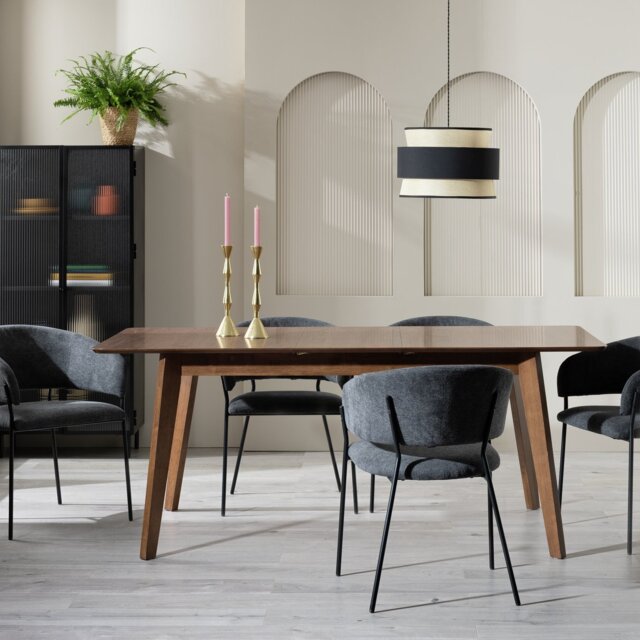 Habitat Callan Extending Wood Veneer 4-6 Seater Dining Table by Argos ...