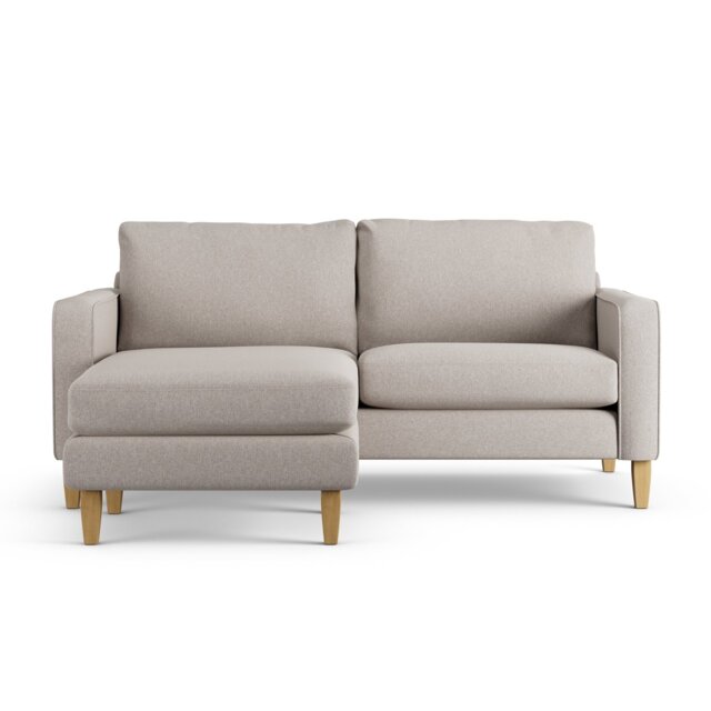 Habitat Flint Fabric Reversible 3 Seater Corner Sofa - Stone by Argos ...