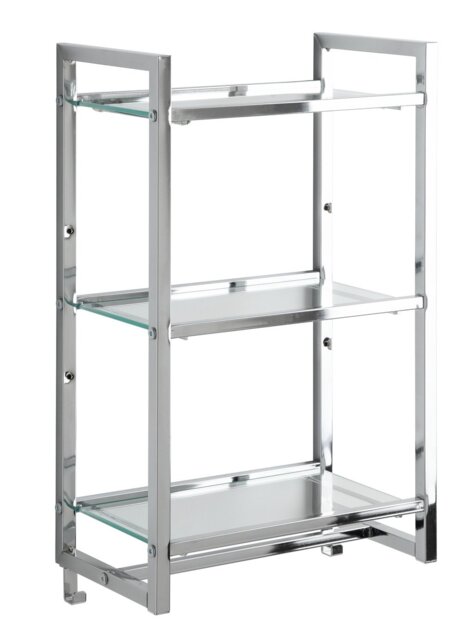 Argos Home Towel Rail & Hook Bathroom Storage Shelves-Chrome by Argos | ufurnish.com