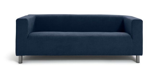 Argos Home Moda Velvet 3 Seater Sofa - Navy Blue by Argos | uFurnish.com
