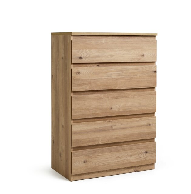 Argos Home Jenson 5 Drawer Chest - Oak Effect by Argos | ufurnish.com