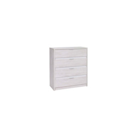 Denver 03 Sideboard Cabinet with Drawers - 81cm White Oak / White Gloss