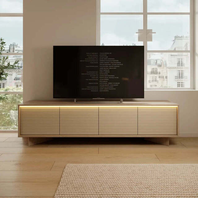 Semi TV Cabinet 204cm - Cappuccino 204cm by Arthauss | uFurnish.com