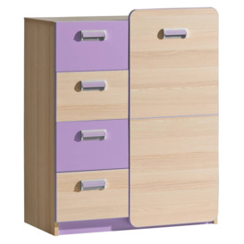 Lorento L6 Sideboard Cabinet - 80cm Ash Coimbra Violet