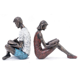 Reading Couple Bookends