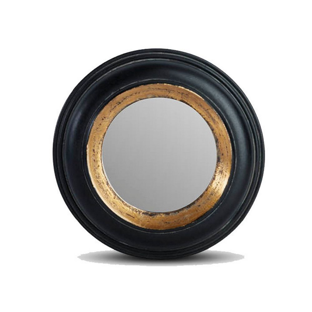 Club Black & Gold Round Mirror - Mini