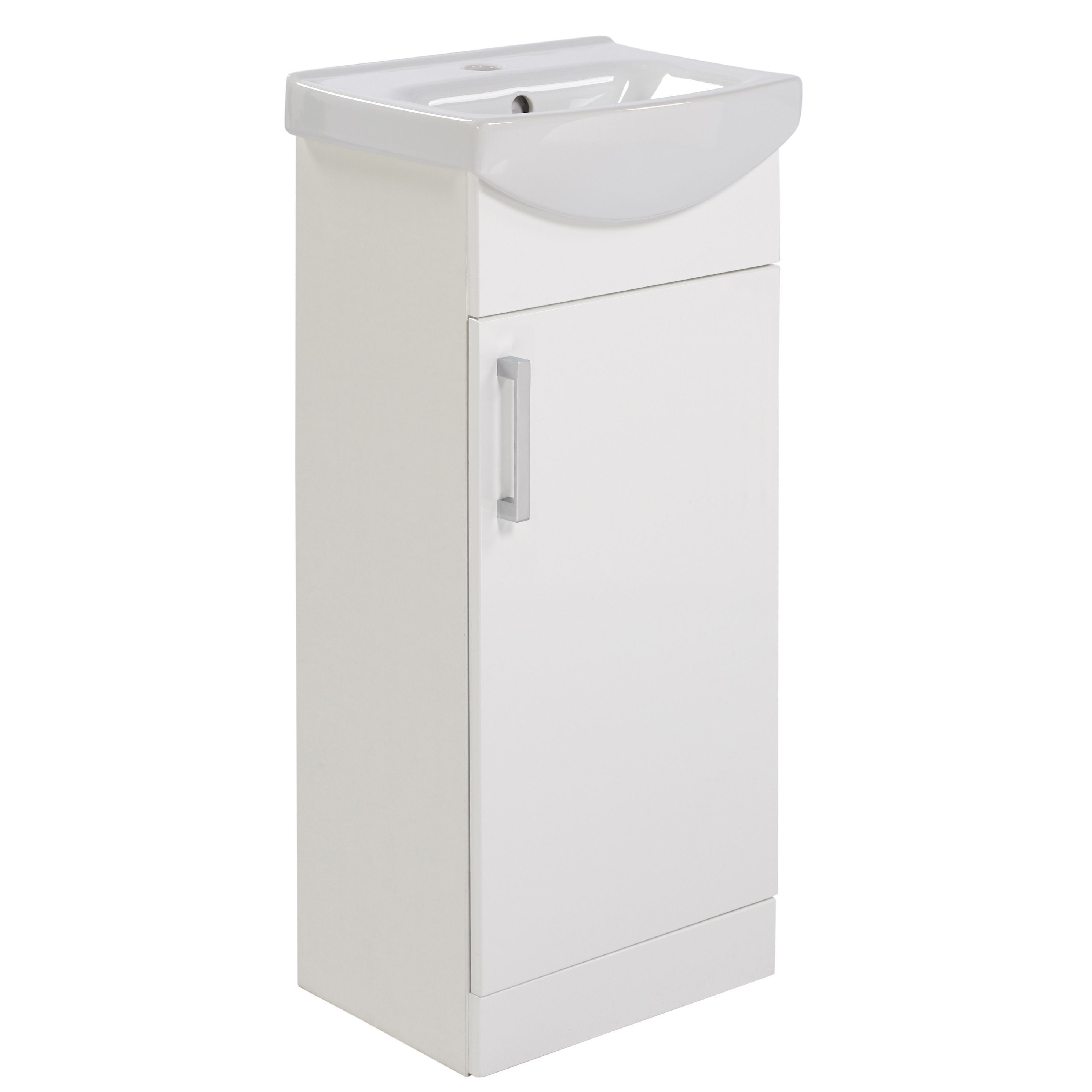 Ardenno Gloss White Cloakroom Vanity Unit & Basin Set (W)400mm (H)880mm