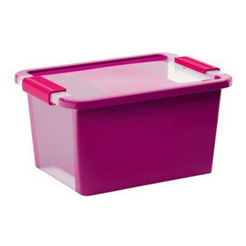 Kis Bi Box Purple 11L Plastic Stackable Storage Box by B&Q