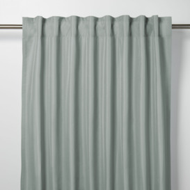 GoodHome Klama Blue Grey Plain Unlined Pencil Pleat Curtain (W)140Cm (L)260Cm, Single