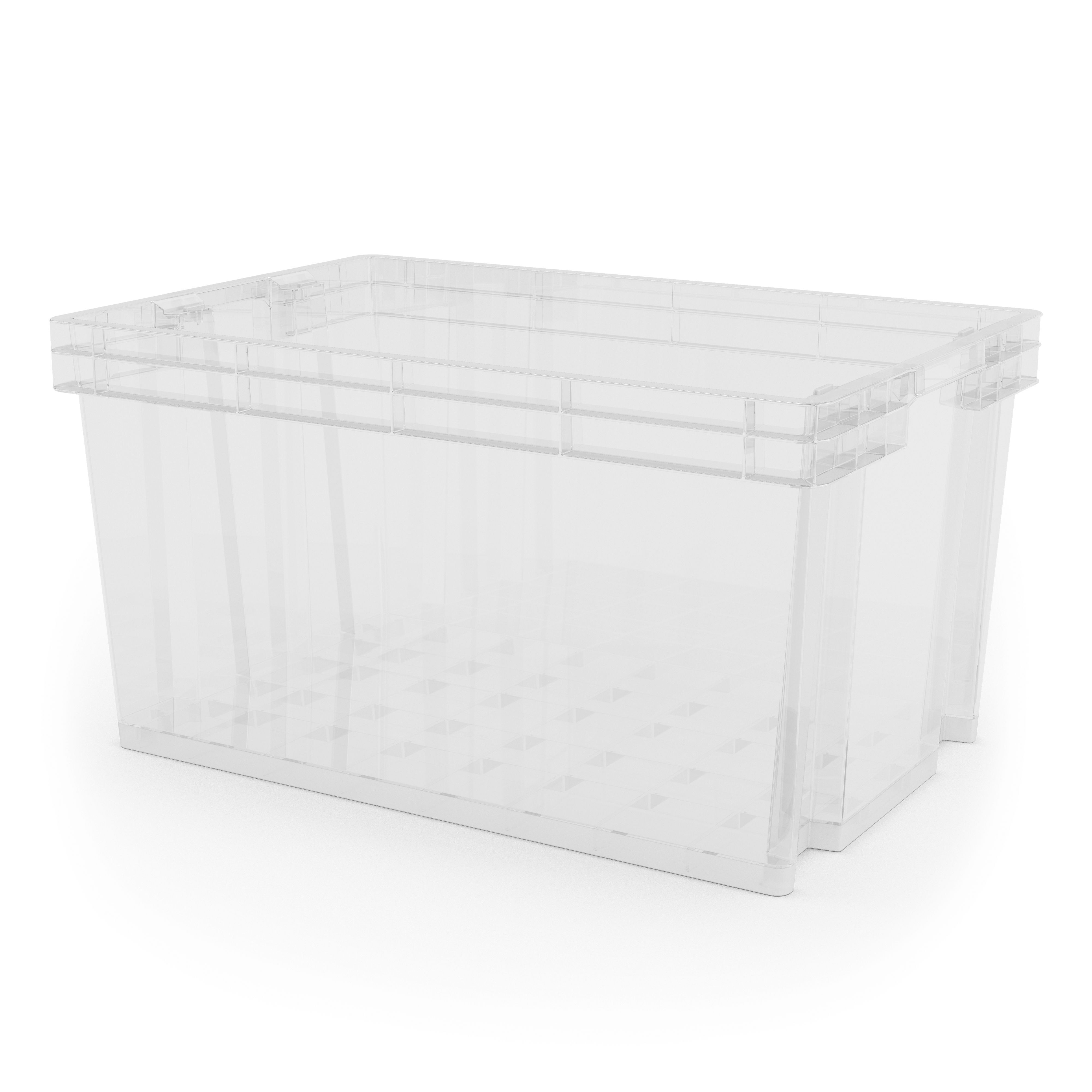 Form Xago Heavy Duty Clear 51l Plastic Stackable Storage Box By Bandq