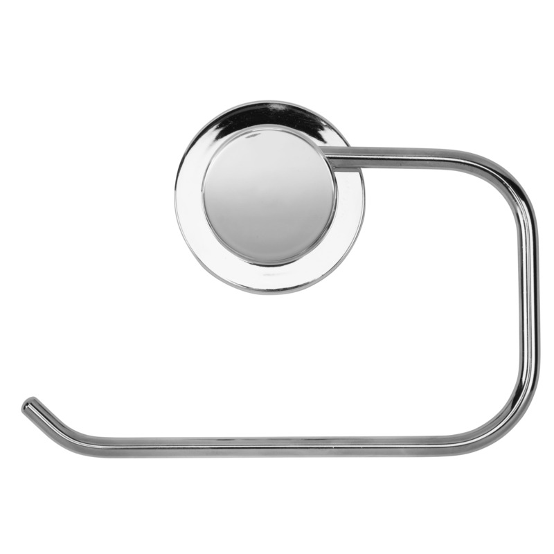Croydex Stick'n'lock Plus Chrome Effect WallMounted Toilet Roll Holder