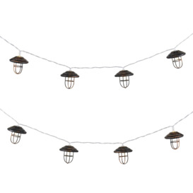 Inlight Lantern Solar-Powered Warm White 10 Led Outdoor String Lights