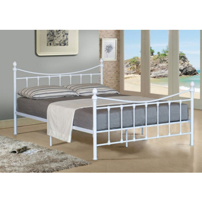 Comfy Living 5Ft Victoriana Metal Bed Frame In Black by B&Q | uFurnish.com