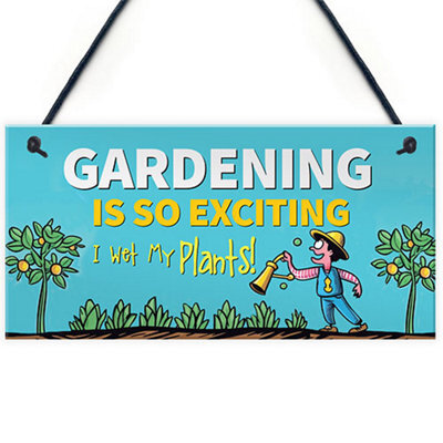 ドライガーデン メタルサイン【Ｂ】アメリカン雑貨 | アメリカン ザッカ ウェルカム Funny Garden Decor Sometimes I Wet My Plants サイン ガーデン装飾 屋外用 アルミニウム