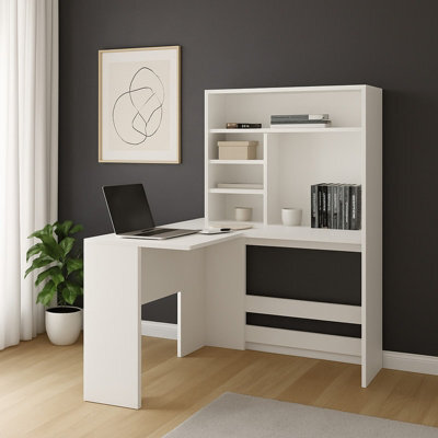 Zayden Computer Corner Desk Compact Study Workstation With Integrated ...