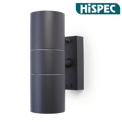 Hispec Up Down Exterior Wall Light - Mains Powered - Anthracite Grey by ...