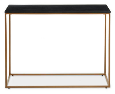 Premier Housewares Interiors By Premier Black Marble Console Table ...