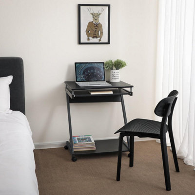 Mobile Writing Table LEDREM Computer Desk Mobile, Writing Desk Z-Shaped, Pc Table For Small ...