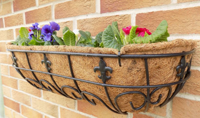 Trough Window Box Ruddings Wood Metal Garden Window Box Wall Mounted Trough Planter Fleur ...