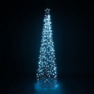 7Ft Christmas Xmas Led Star Cone Tree Lights Decoration Indoor ...