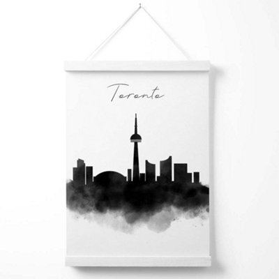 Toronto Photo Frame Artze Wall Art Toronto Watercolour Skyline City Art Print With White ...