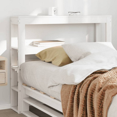 Berkfield Headboard With Shelves White 75 Cm Solid Wood Pine by B&Q ...