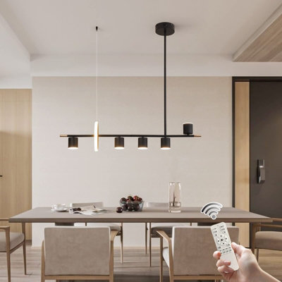 Garwarm 6-Light Black Dimmable Led Pendant Light With Spotlights by B&Q ...