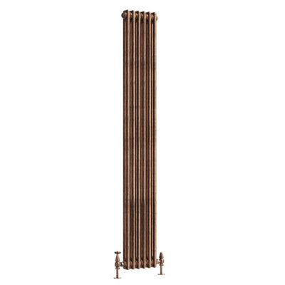 Plum&clay Corwin Rustic Copper Double Column Vertical Traditional Cast ...