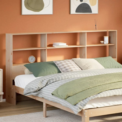 Berkfield Headboard With Storage 200 Cm Solid Wood Pine by B&Q ...