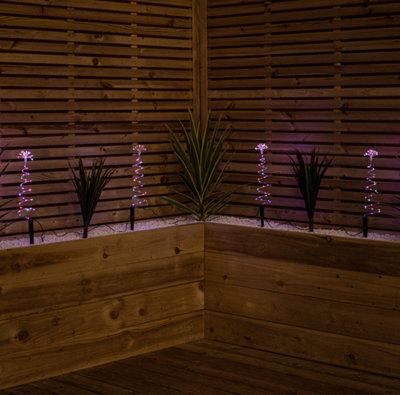 Samuel Alexander 30Cm Set Of 4 Light Up Silver Shaped Christmas Tree ...