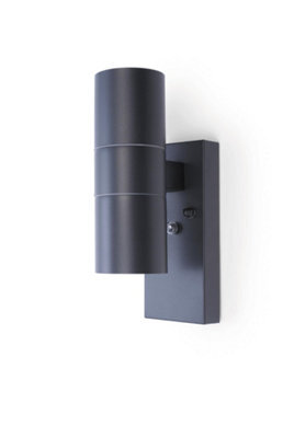 Hispec Up Down Exterior Wall Light - Mains Powered With Photcell ...