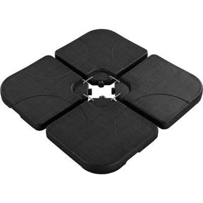 Yaheetech Fillable Patio Umbrella Base With Wheels | 123 Lb Capacity, 37L, Fits 1.5"-1.9" Poles | Black