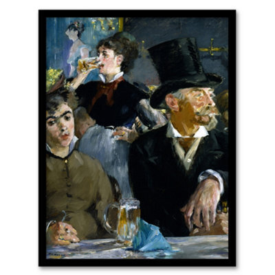 Artery8 Edouard Manet Framed Wall Art Print At The Cafe Paris Nightlife ...