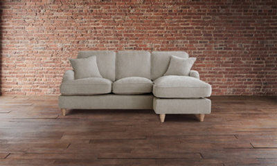 Piper Right Hand Chaise Sofa Manhattan Putty by B&Q | ufurnish.com