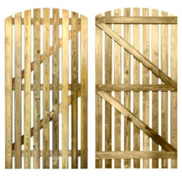 Ruby UK Ruby Premium Curved Top Picket Gate 1.8M High - Stylish ...