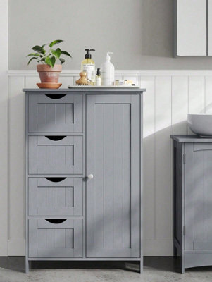 Songmics Vasagle Bathroom Floor Storage Cabinet, Bathroom Storage Unit ...