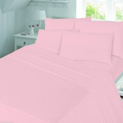 Homes & Linen Flannelette Flat Bed Sheets 100% Brushed Cotton Thermal