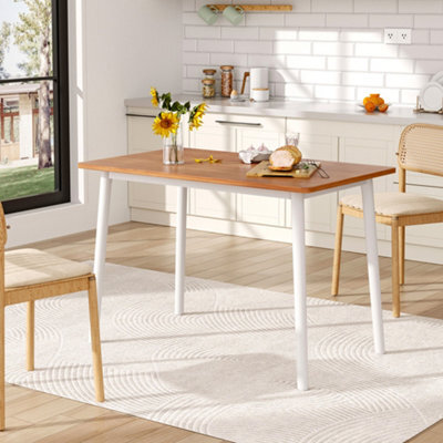 Thehotsale 108 X 65 X 73Cm Rectangular Wooden 4 Seater Dining Table ...